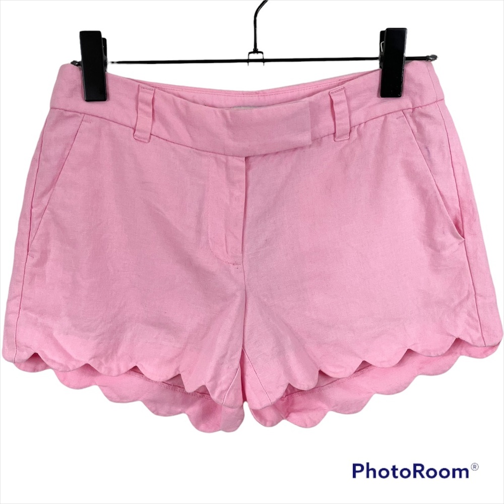 J. Crew Pink Scalloped Shorts